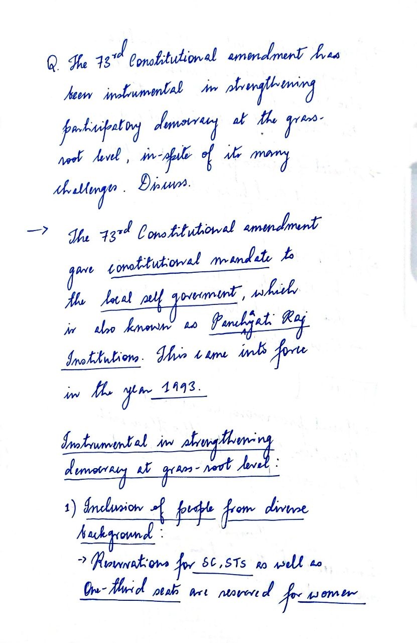 SMAP 2022 Free Day 7 Mains Practice Question On Indian Constitution 